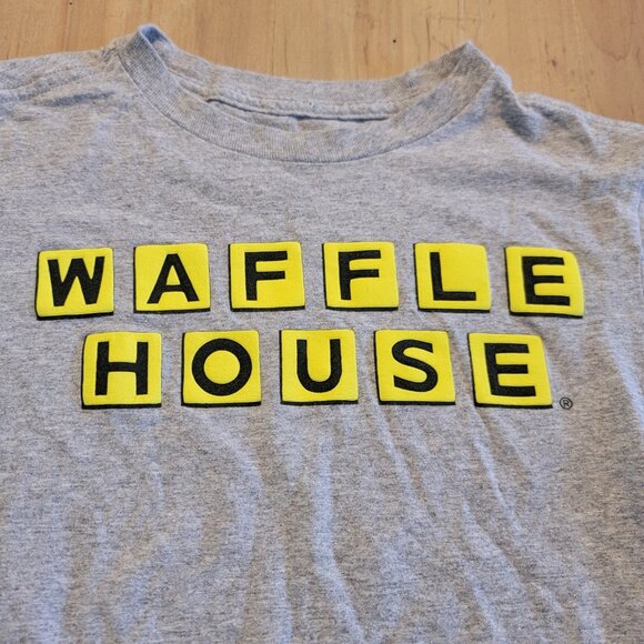 WAFFLE HOUSE AMERICAN ROADTRIP YOUTH SHORT SLEEVE Gray T SHIRT Sz L - Picture 5 of 6